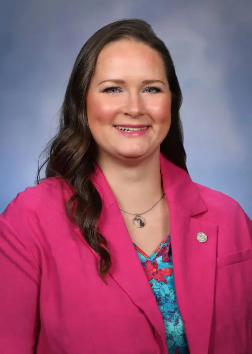 Carrie Rheingans — Democratic State Representative for Michigan District 47 (official headshot) Carrie Rheingans — Democratic State Representative for Michigan District 47 (official headshot)