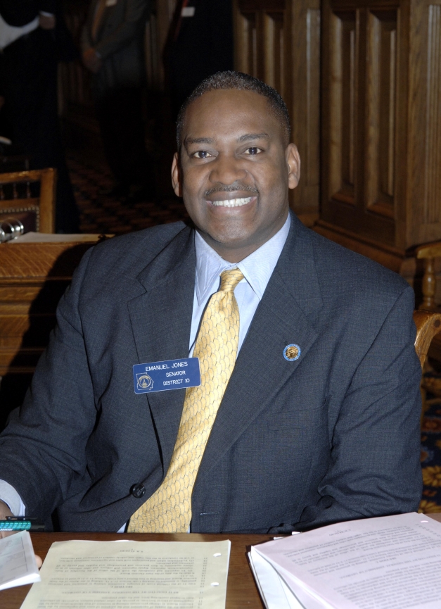 Emanuel Jones — Democratic State Senator for Georgia District 10 (official headshot) Emanuel Jones — Democratic State Senator for Georgia District 10 (official headshot)