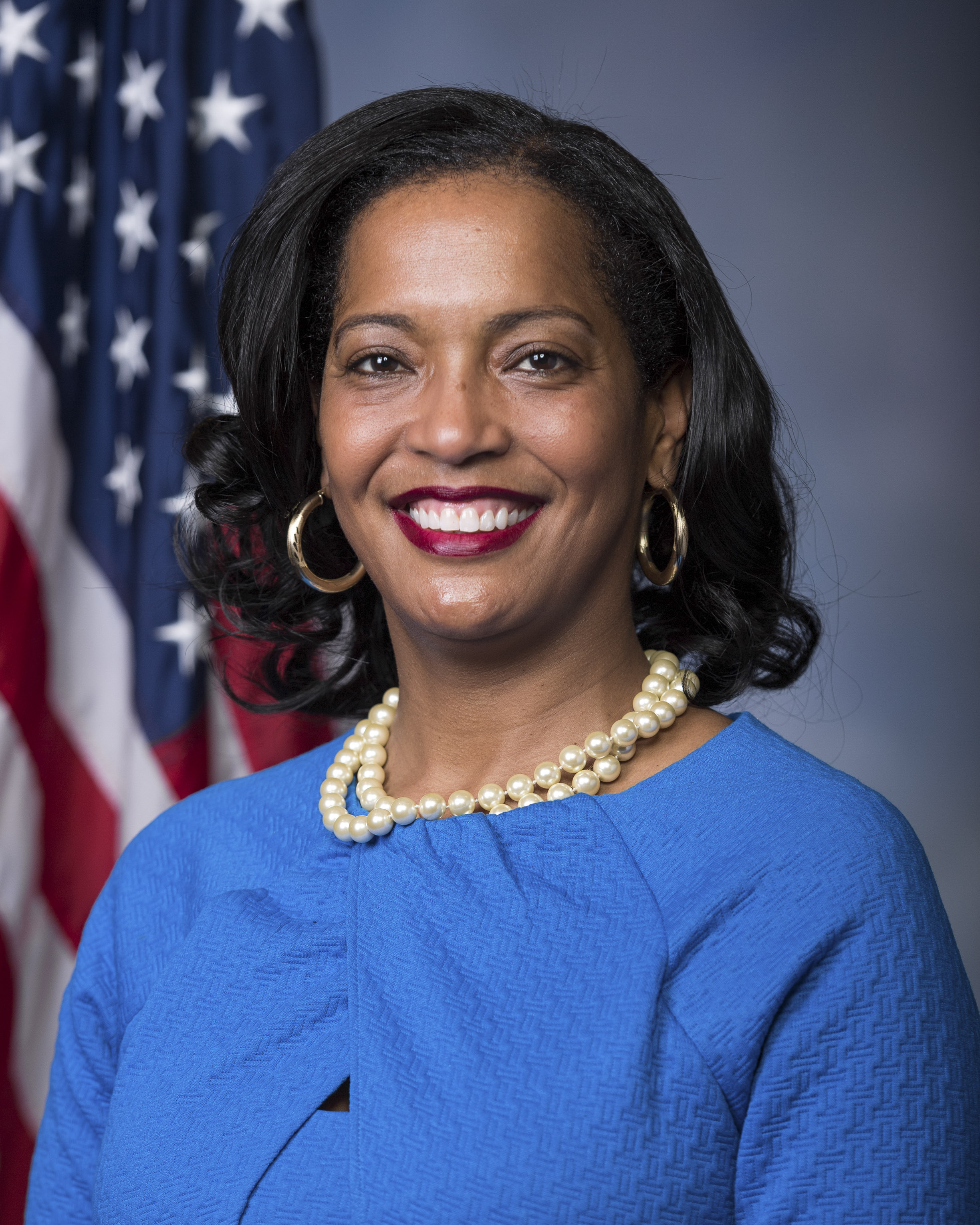 Jahana Hayes — Democratic U.S. Representative for Connecticut's 5th Congressional District (official headshot)
