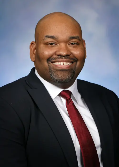 Jason Hoskins — Democratic State Representative for Michigan District 18 (official headshot) Jason Hoskins — Democratic State Representative for Michigan District 18 (official headshot)