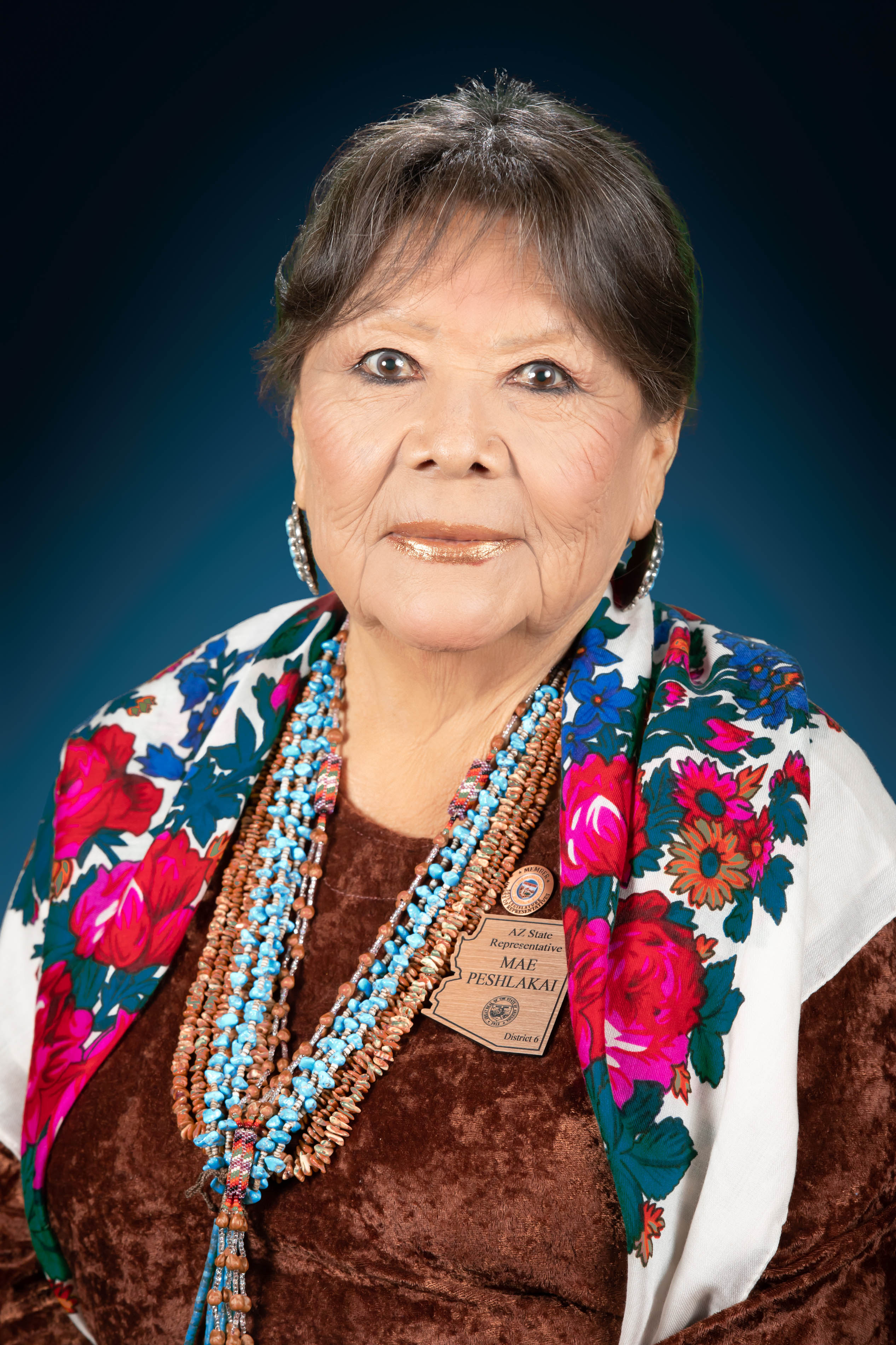 Mae Peshlakai — Democratic State Representative for Arizona District 6 (official headshot) Mae Peshlakai — Democratic State Representative for Arizona District 6 (official headshot)