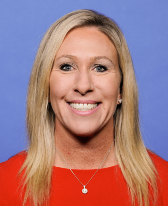 Marjorie Taylor Greene — Republican U.S. Representative for Georgia's 14th Congressional District (official headshot)