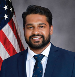 Saddam Azlan Salim — Democratic State Senator for Virginia District 37 (official headshot) Saddam Azlan Salim — Democratic State Senator for Virginia District 37 (official headshot)