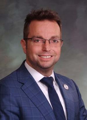 Steven Woodrow — Democratic State Representative for Colorado District 2 (official headshot) Steven Woodrow — Democratic State Representative for Colorado District 2 (official headshot)