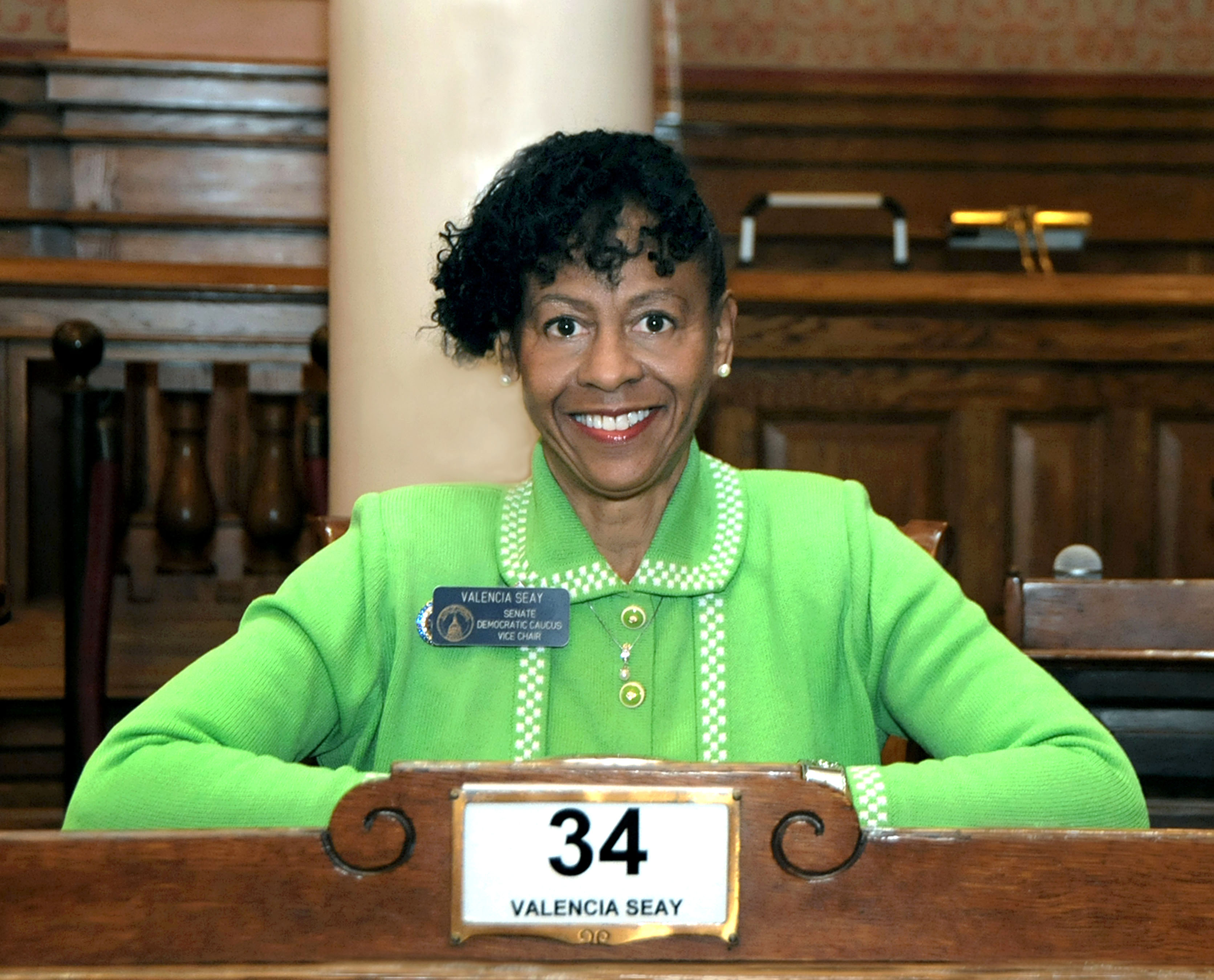 Valencia Seay — Democratic State Senator for Georgia District 34 (official headshot) Valencia Seay — Democratic State Senator for Georgia District 34 (official headshot)
